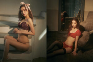 “なりたい顔”No.1の美女・南りほがモデルを務めるランジェリーブランドRAVIJOURのクリスマスコレクション