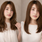 松岡茉優風【ロング】艶やかカールスタイル／辛口系ストレートスタイル