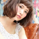 大人ボブにオススメ！ふんわりクセ毛風パーマ×アッシュベージュ