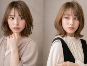 内田理央風【ミディアム】カールスタイル／ストレートスタイル