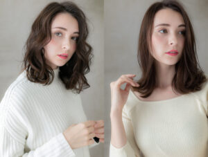 広瀬アリス風【ミディアム】カールスタイル／ストレートスタイル