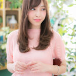 色っぽななめバングでモテ確実♡ワンカールミディロング