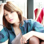 斜めバング×外国人風カラー×可愛いナチュラルミディ