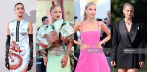 テッサ・トンプソンやリリ・ラインハート、ベネデッタ・ポルカローリ、レオニー・ハンネがポメラートのジュエリーをまとい第79回ベネチア国際映画祭に登場