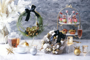 レインボーブリッジビューダイニング＆シャンパンバー  マンハッタンでクリスマスリースアレンジメントワークショップ付きアフタヌーンティープラン