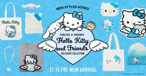 キティ&シナモロールがエンジェルに⁉「FOREVER 21」が、昨年即完売した「ブルーエンジェル」本国コレクションをFLAGSHIP STORE限定で11月15日(金)から発売