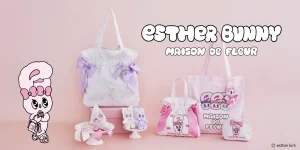 【Maison de FLEUR】韓国発の人気キャラクター『エスターバニー』が初登場！リボンとピンクに包まれた甘いポップなアイテムを8月29日(金)に発売
