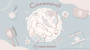 のんびり暮らす「シナモロール」を描いたナチュラルで”大人かわいい”限定アイテムがサンキューマートより新登場！全品390円（税込429円）で10月下旬より発売