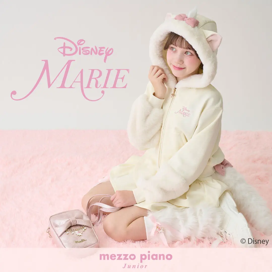 mezzo piano junior(メゾ ピアノ ジュニア)から、Disney『おしゃれキャット』に登場する「マリー」のとびきりキュートなコレクションが発売